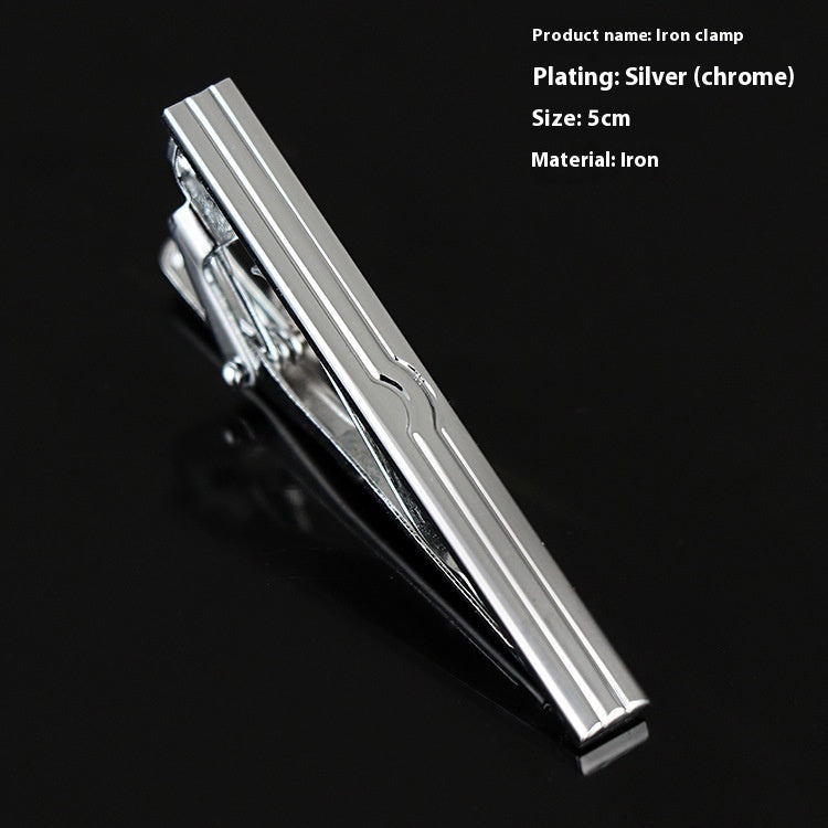 Men's Business Silver Simple Fashion Short Tie Clip
