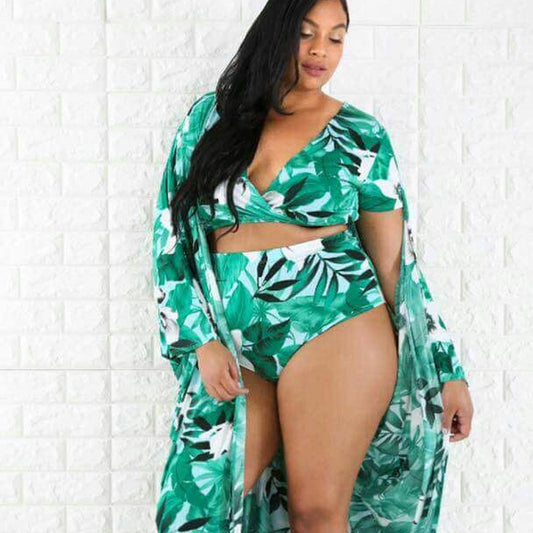 bikini swimsuit with cover up plus size