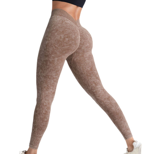 Hip Raise Seamless Yoga Pants Elastic High Waist