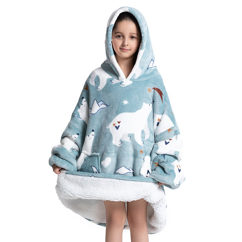 Composite Children's Flannel Lambswool Home Pajamas