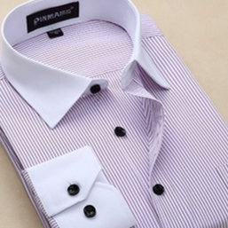 Men's Striped Business Long Sleeve Shirts