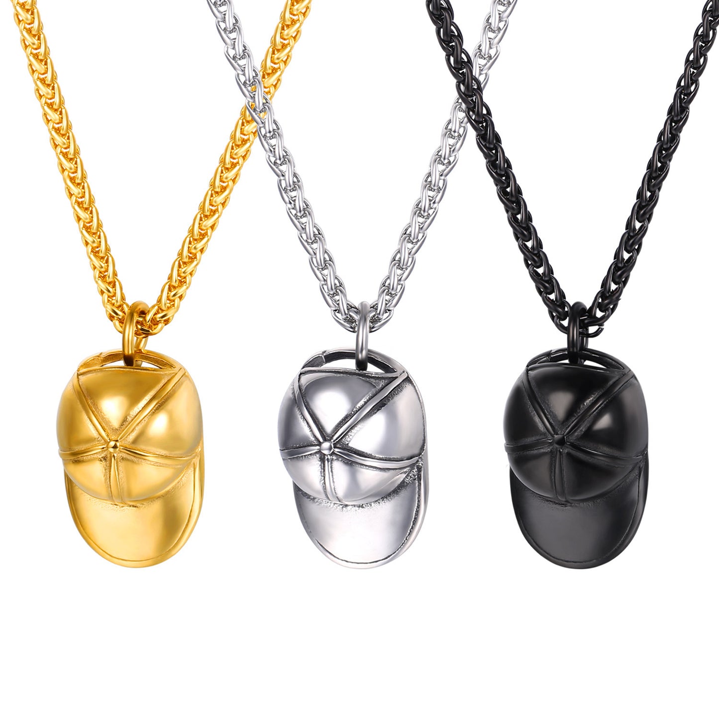 Stainless Steel Cap Unique Pendant Necklace For Men