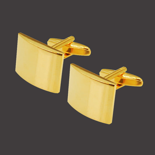 Copper Black Golden And Silver Laser Metal Cufflinks For Men