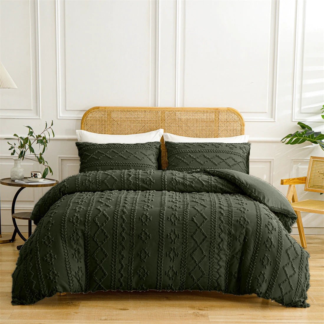 Bohemian Quilt Cover Soft Double Bed Three-piece Set by GJG Denim