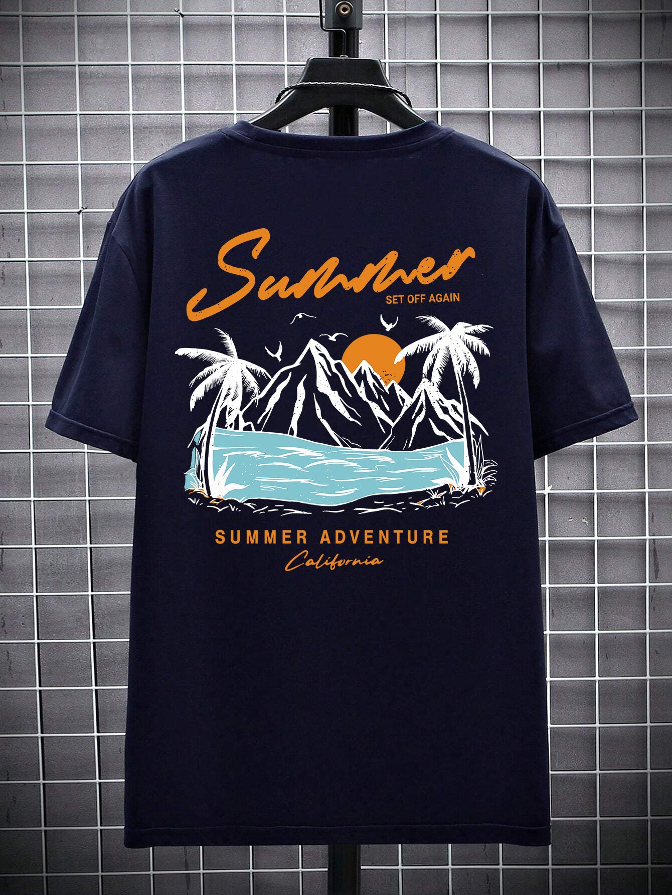 Summer Departure Adventure California Men's T-shirt Cotton Loose
