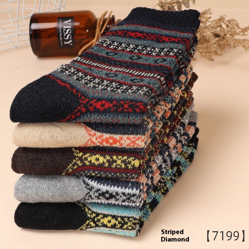 Men's 5-10 Pairs Retro Thick Socks