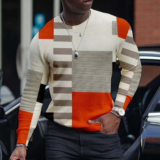 Men's 3D Pullover Casual Tops Long Sleeve