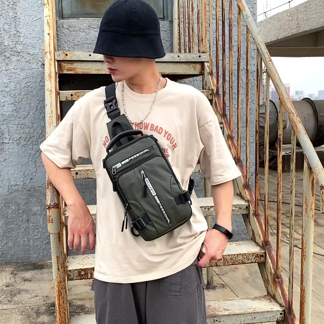 Men's Crossbody Multifunctional Backpack
