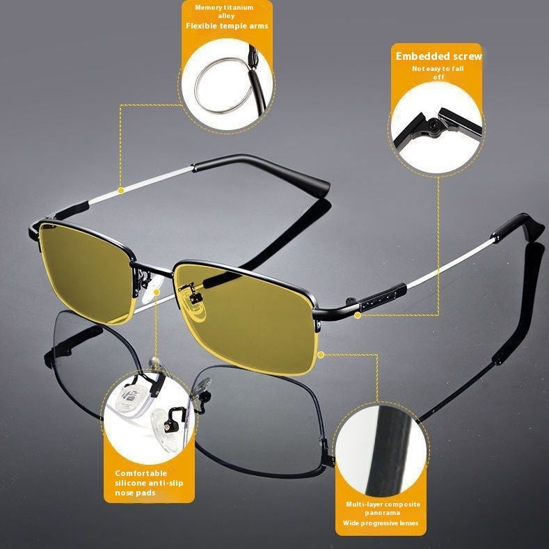 High Beam Night Vision Light Night Anti-glare HD Ultra Light Glasses For Men