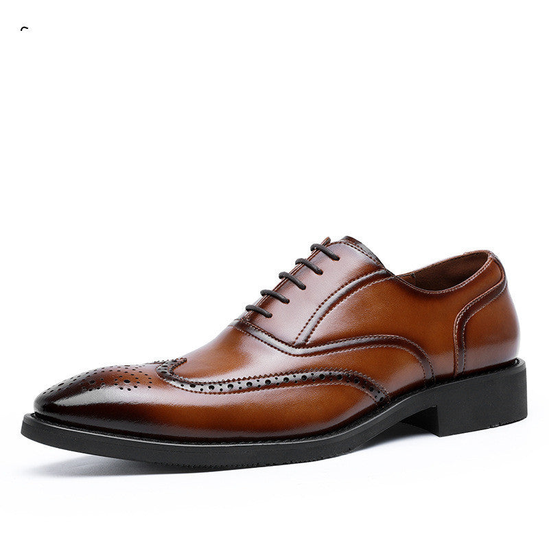Men's Leather Oxford Shoes Rubber Sole