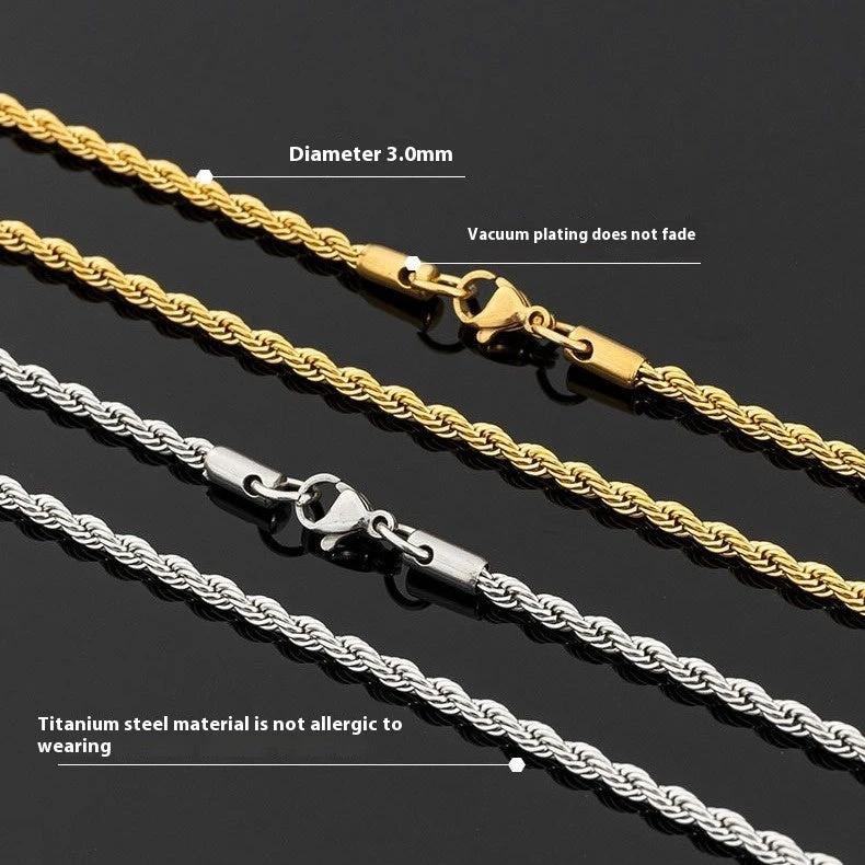 Men's Color-preserving Vacuum Plating Chain Necklace by GJG Denim