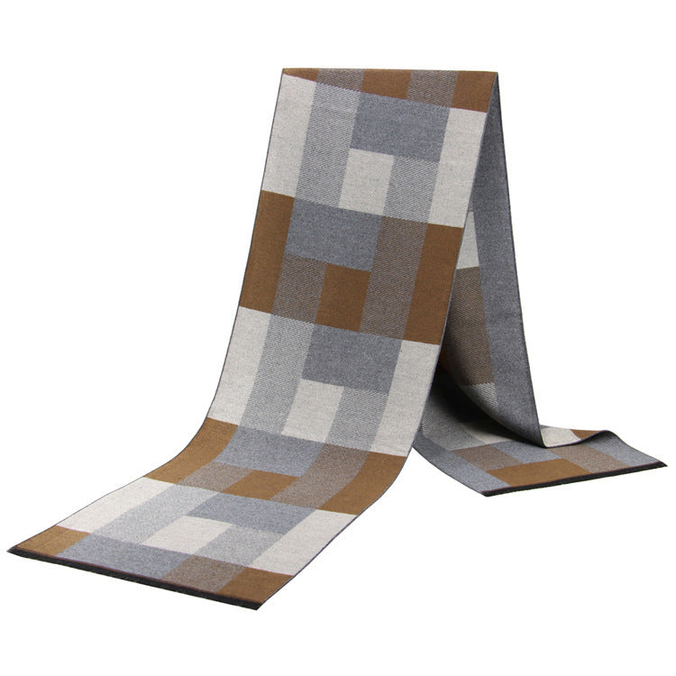 Men's Wool-like Scarf Plaid