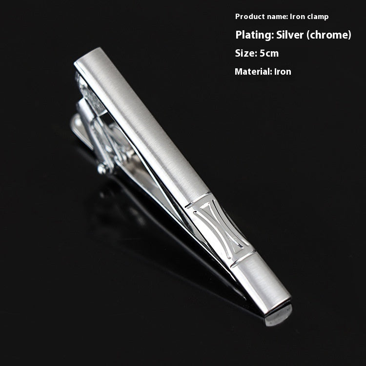 Men's Business Silver Simple Fashion Short Tie Clip