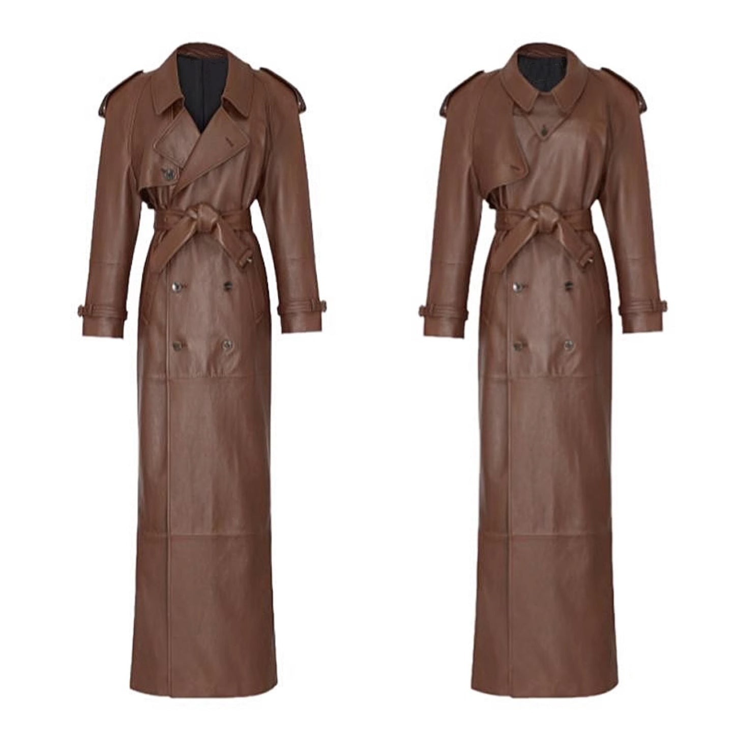 Autumn And Winter New Sheepskin Fried Street Handsome Trench Coat