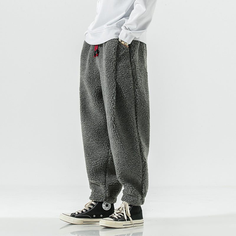 Men's Lamb Wool Warm Harem Sweatpants