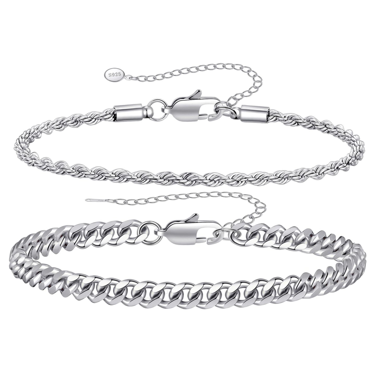 Men's Cuban Chain Bracelet Set