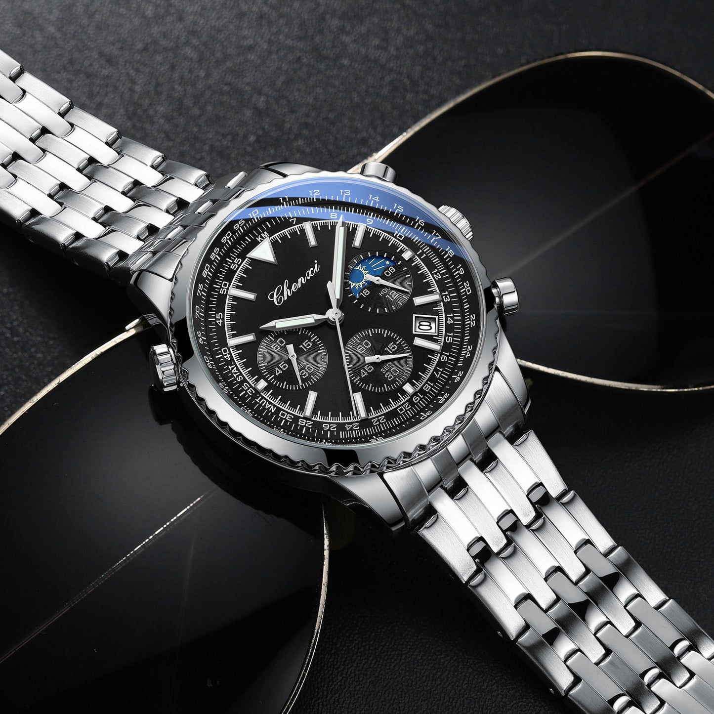 Men's Table Quartz Luminous Waterproof Watch