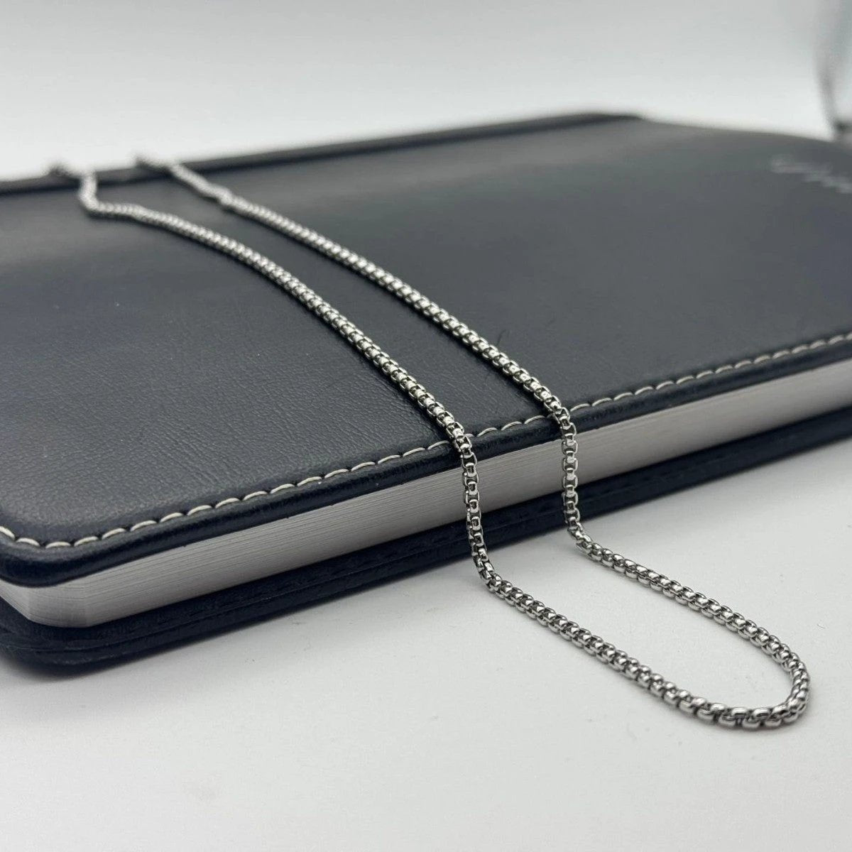 Men's Square Pearl Chain Necklace by GJG Denim