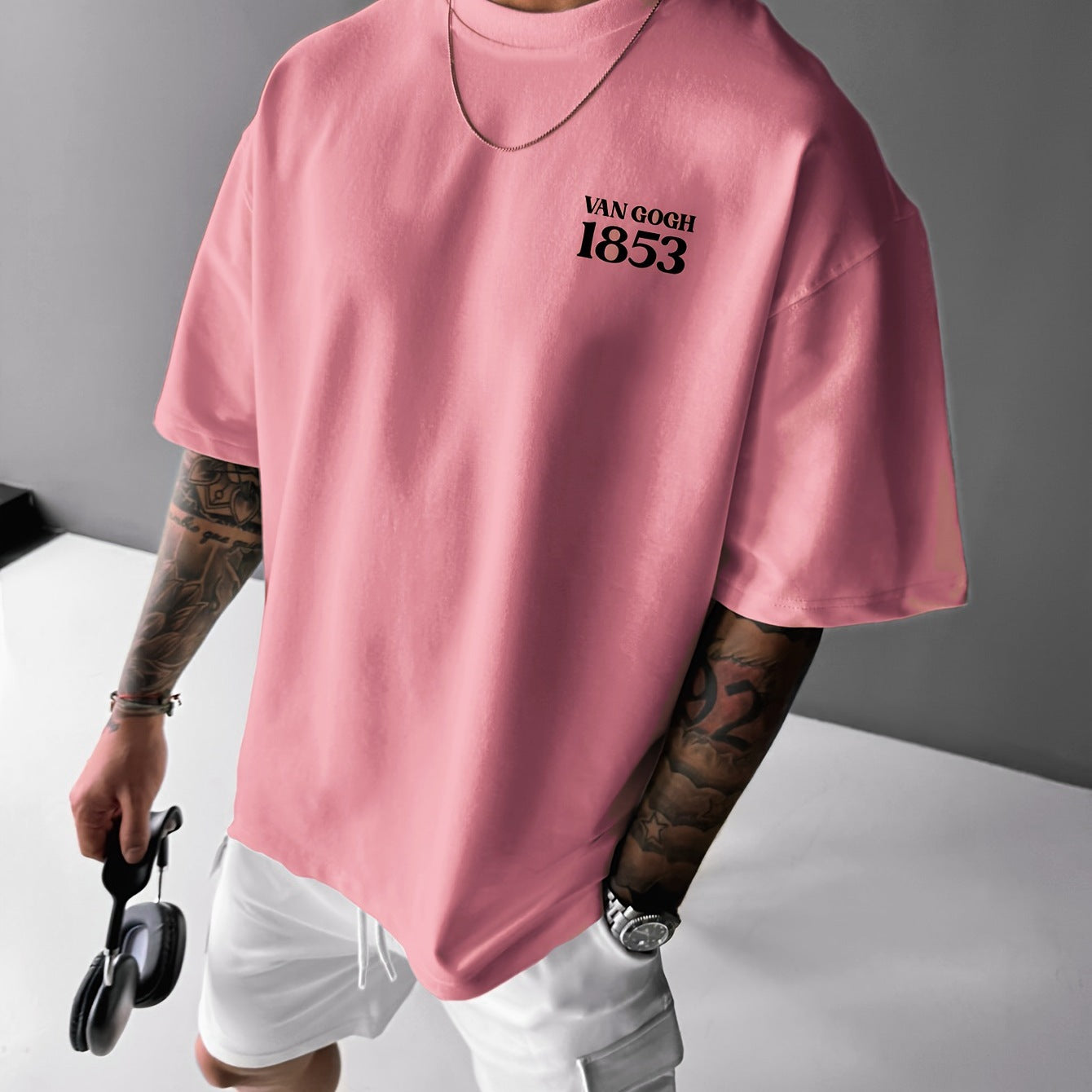 Printed Round Neck Short Sleeve T-shirt