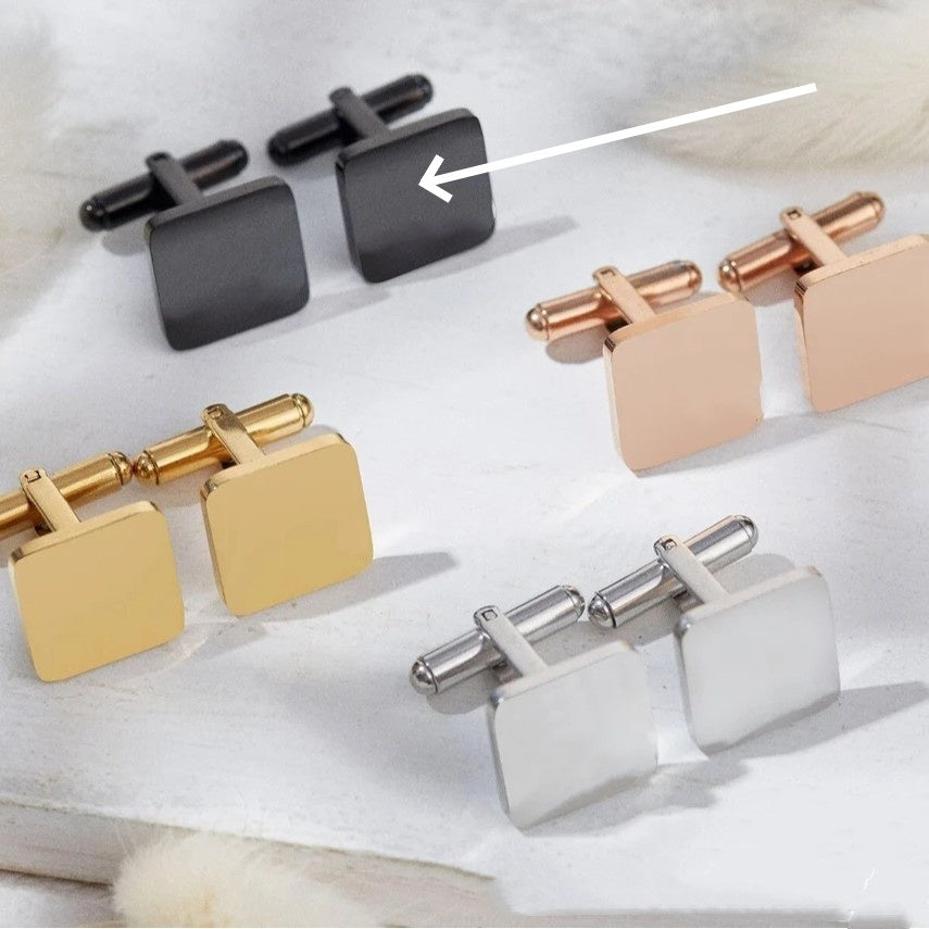 Men's French Simplicity Shirt Cufflinks Glossy 1 Pair