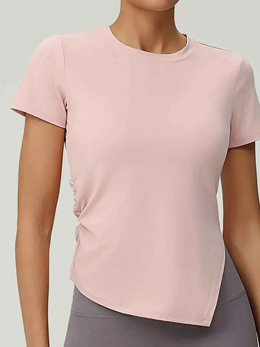 ActiveEase Plus Slit Tee by THRIXINE