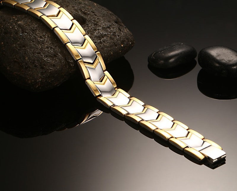 Men's Double Row Magnetic Bracelet