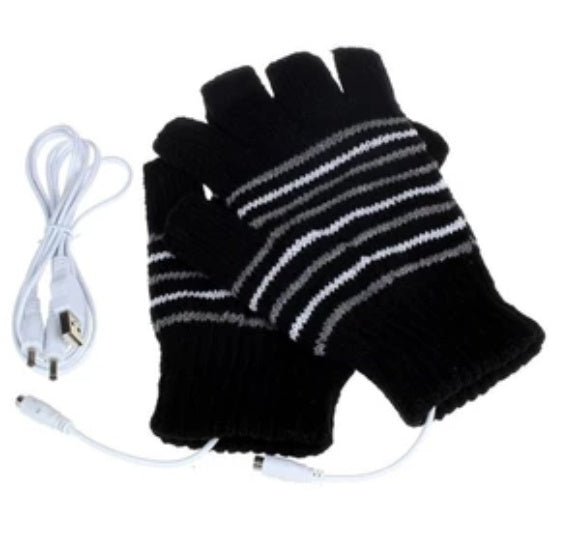 USB Heating Warmth Touch Screen Anti-drop Gloves For Men