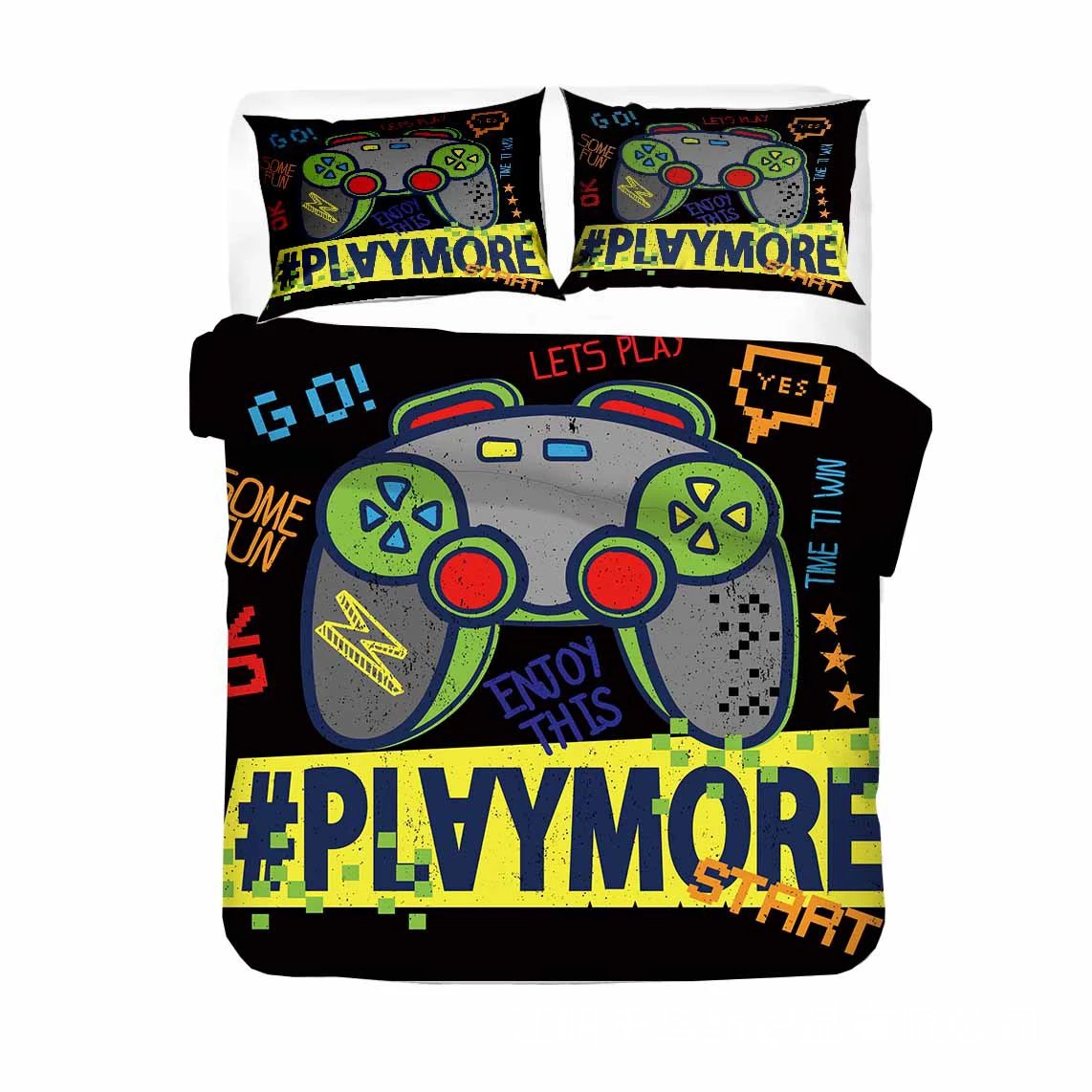 Digital Printed Gamer Bedding by GJG Denim