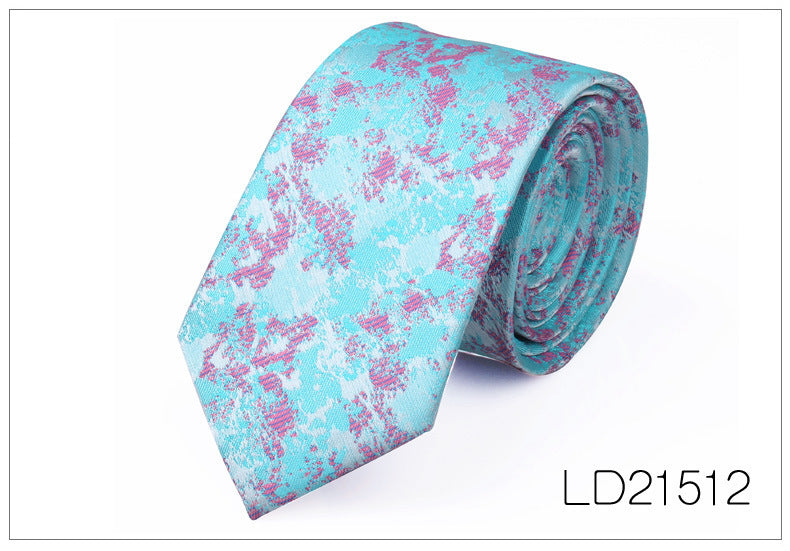 Men's Casual Fashion 6cm Flower Graffiti Tie