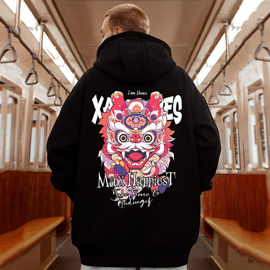 Men's Loose Hooded Sweater