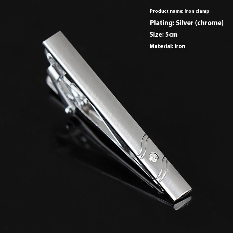 Men's Business Silver Simple Fashion Short Tie Clip