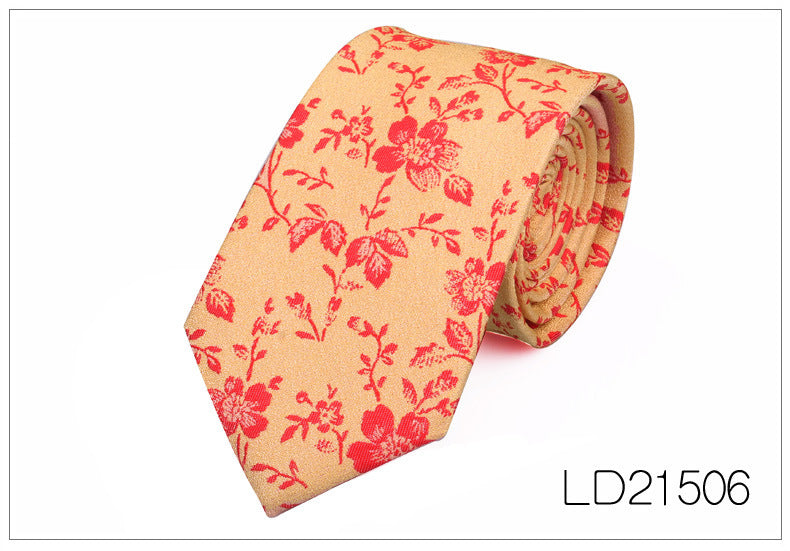Men's Casual Fashion 6cm Flower Graffiti Tie