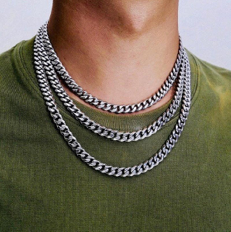 Fashion Cuban Chain Titanium Steel Men's Necklace