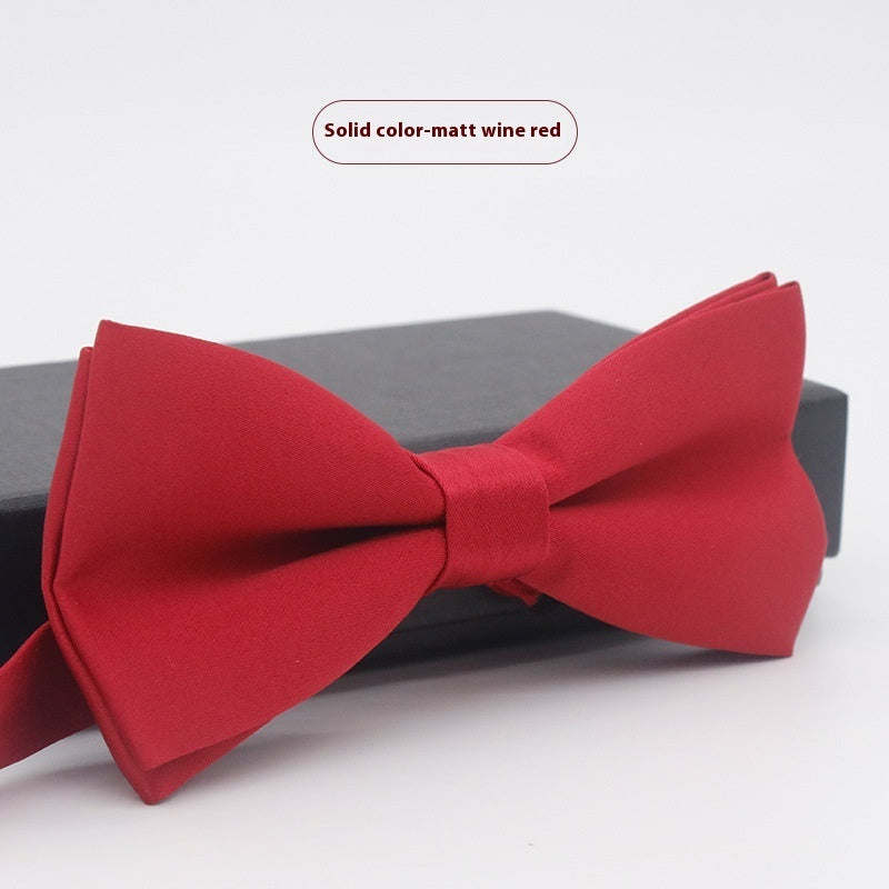 Men's Solid Color Bow Tie