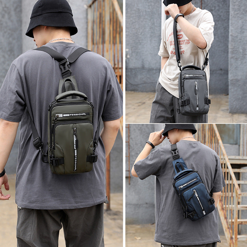 Men's Crossbody Multifunctional Backpack