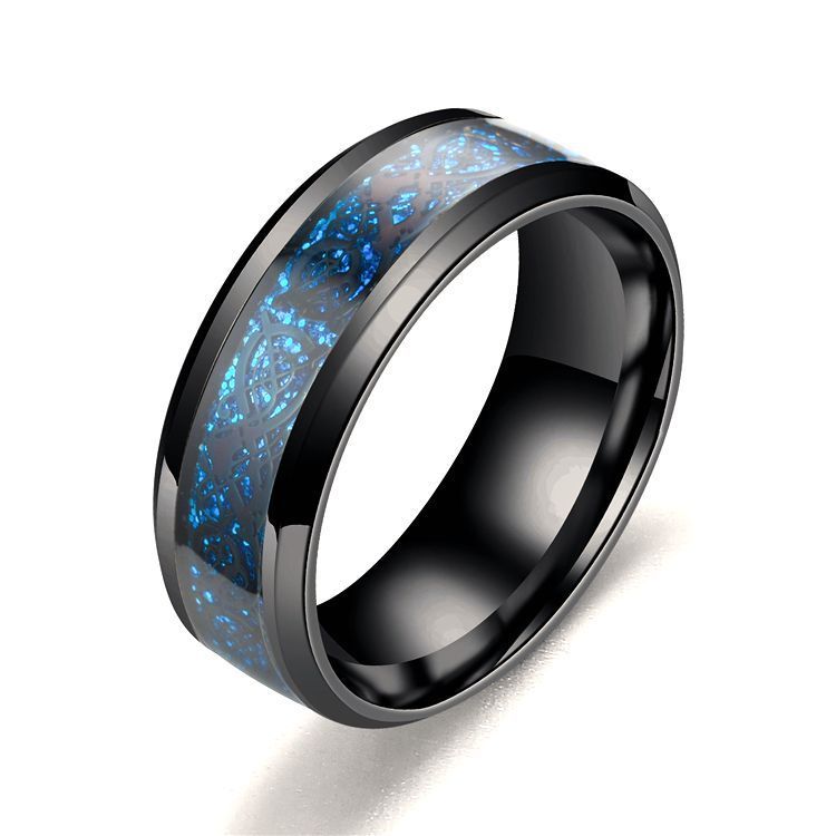 Men's Dragon Pattern Stainless Steel Rings