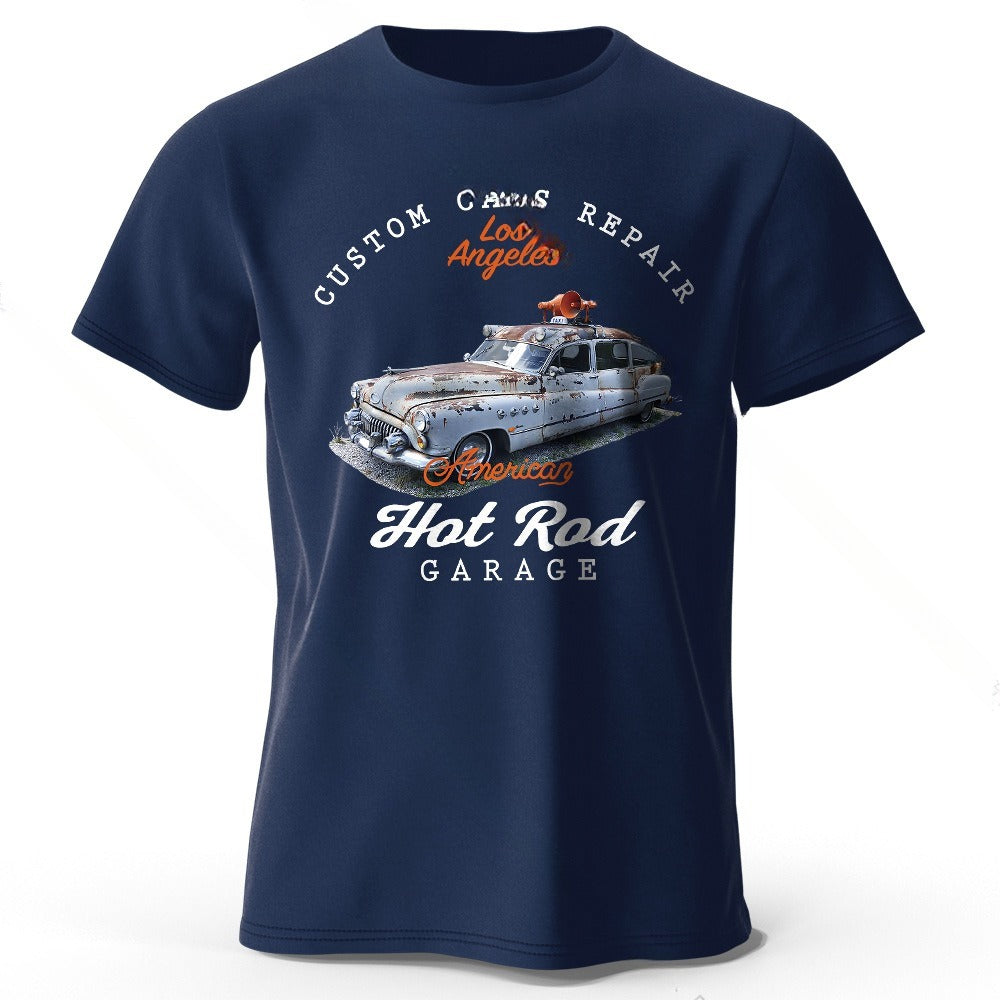 Car Club Patch Print Men's T-shirt