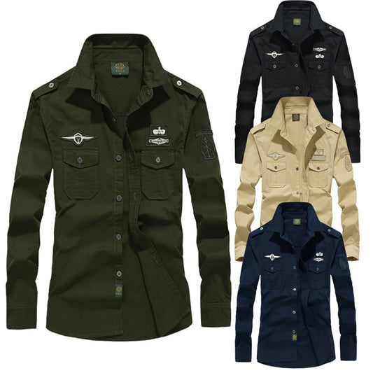 Men's Solid Color Long Sleeve Shirts