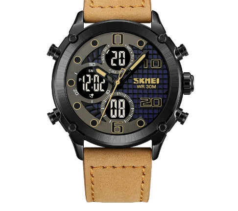 Outdoor Sports Men's Electronic Watch Dual Movement Multifunctional