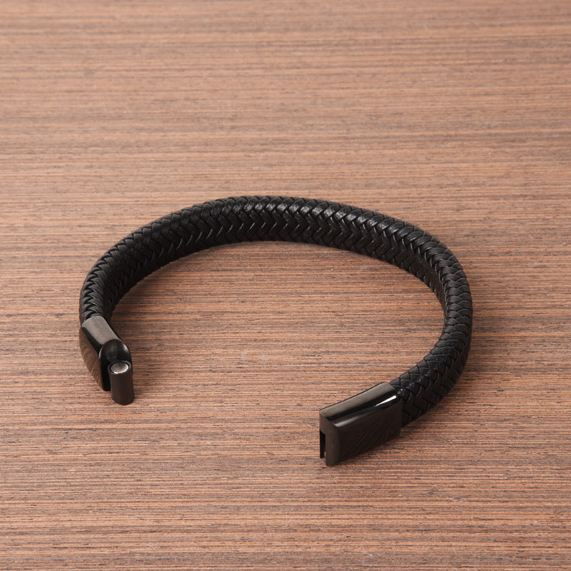 Classic Men's Faux Leather Bracelet