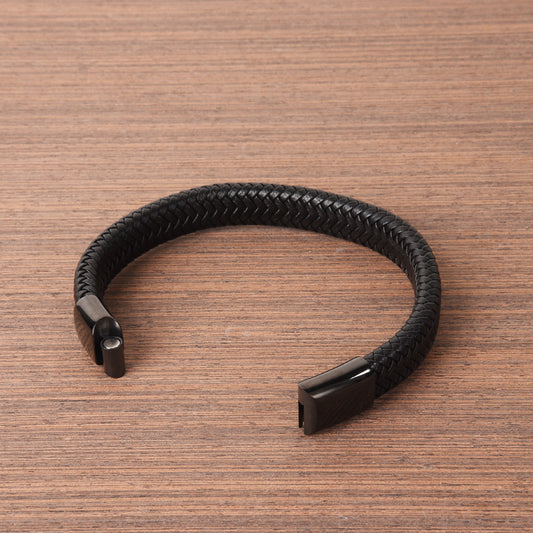 Classic Men's Faux Leather Bracelet