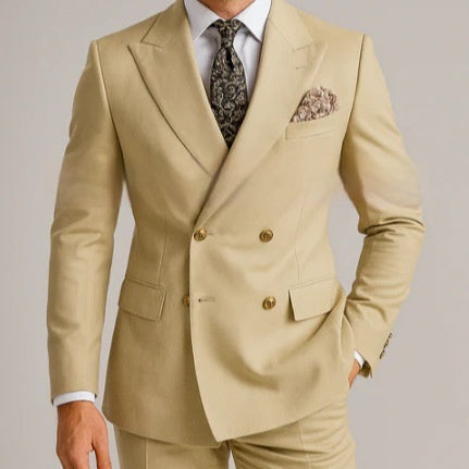 Men's Two-piece Double-breasted Suit