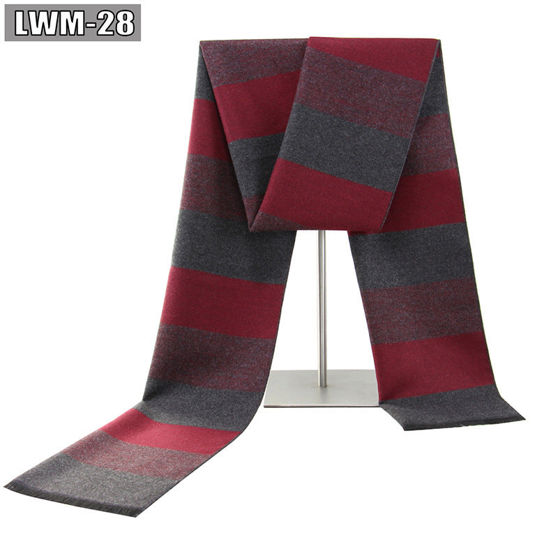 Men's Cashmere Autumn And Winter Business Plaid Scarf