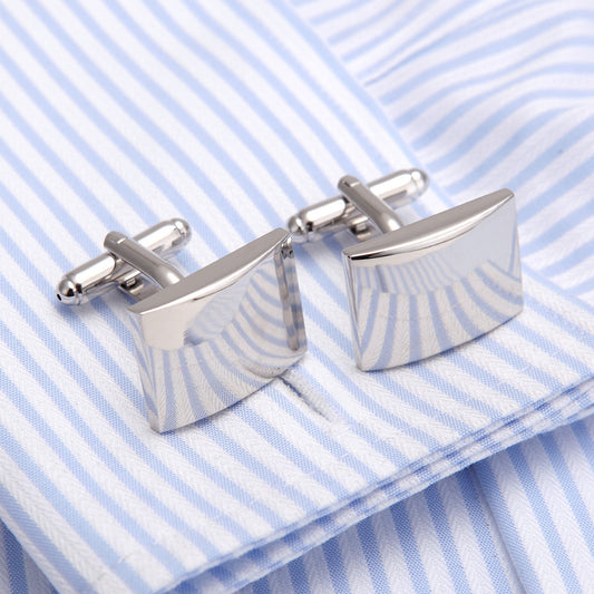 Men's High Quality Plain Glossy Cufflinks