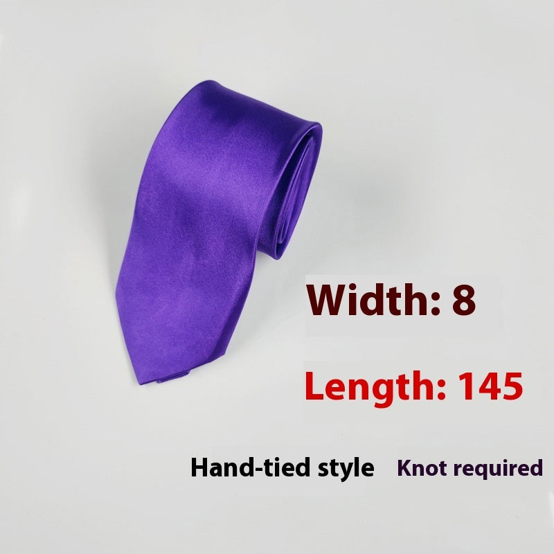 Men's 8cm Plain Suit Tie