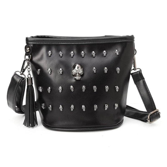 Trendy shoulder Women bag with diamond skull
