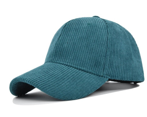 Versatile Curved Brim Corduroy Hat