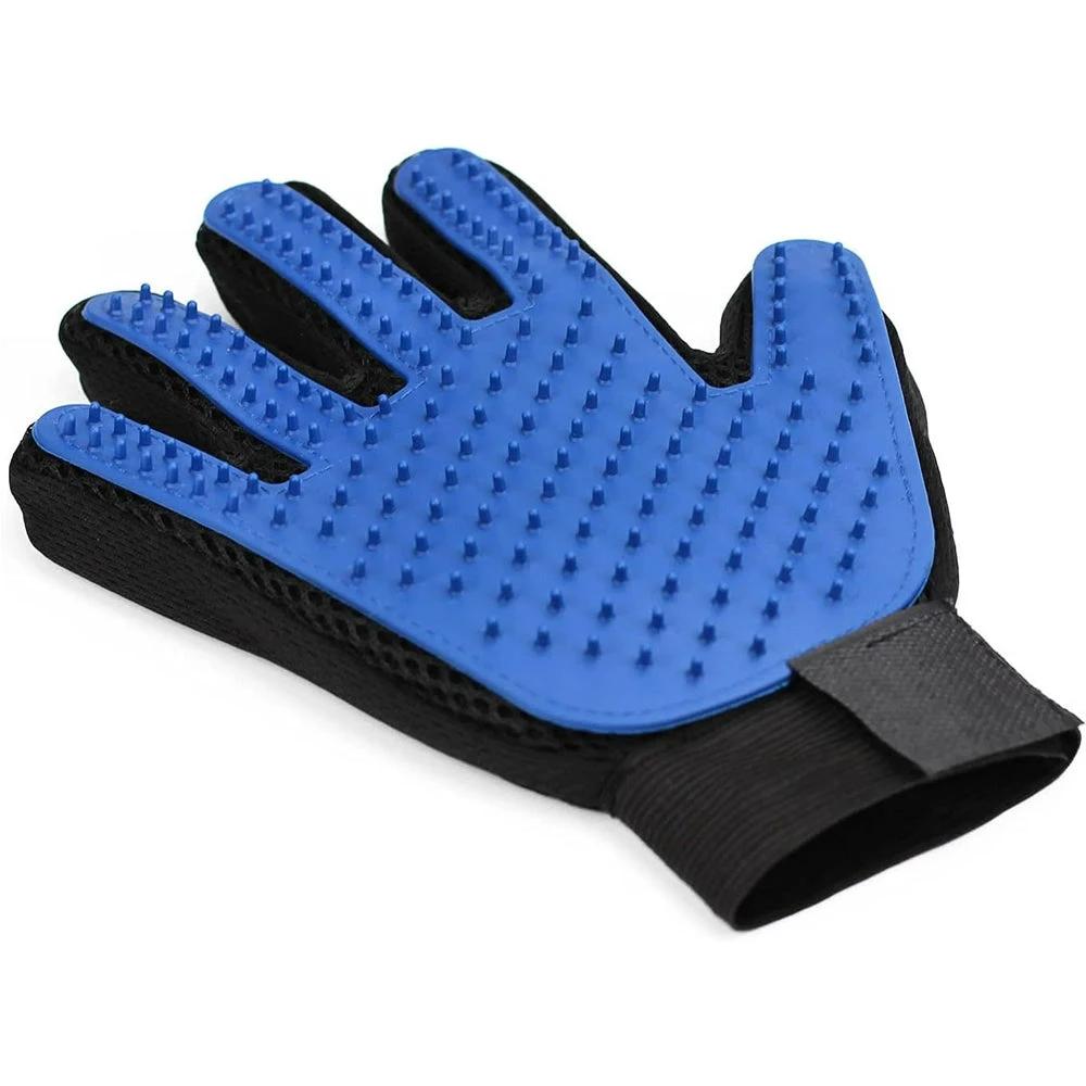 1 Pair Pet Grooming Cat Dog Rabbits Horse Gloves Pet Brush Glove Premium De-Shedding Glove by GJG Denim