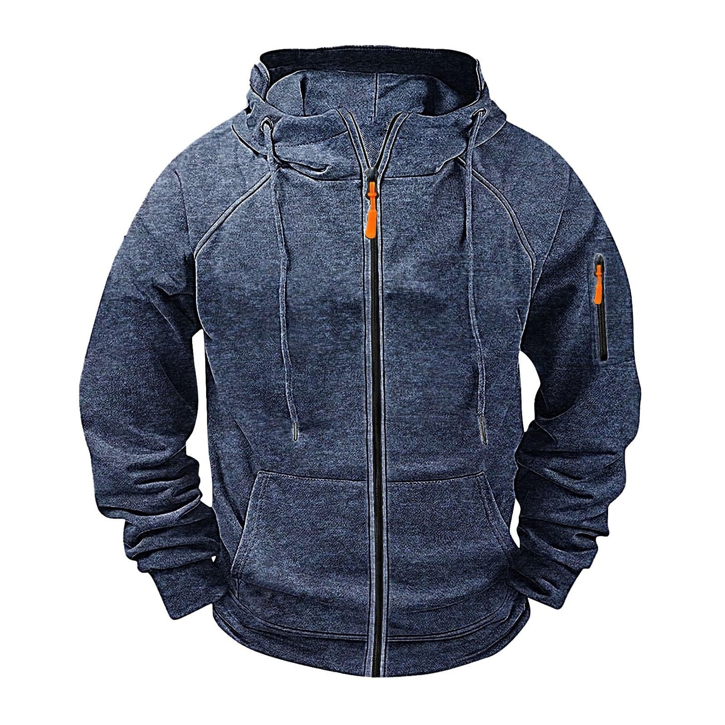 Men's Loose Leisure Hooded Zip-up Sweater