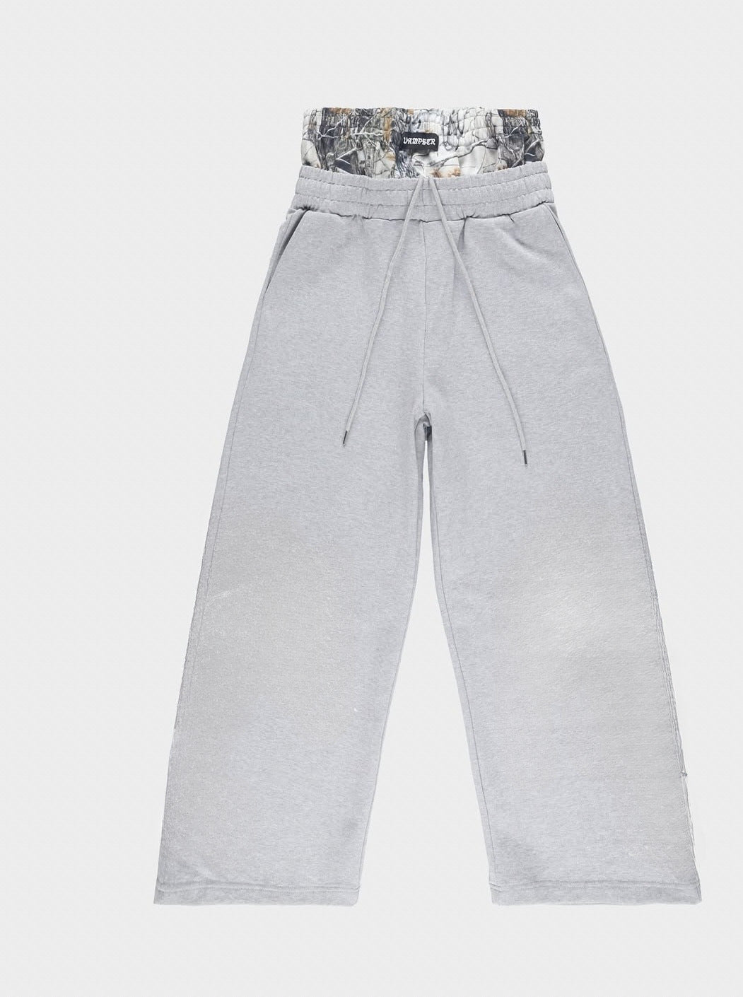 Men's Fake Two Pieces Loose Leisure Pants Double Waist Sweatpants